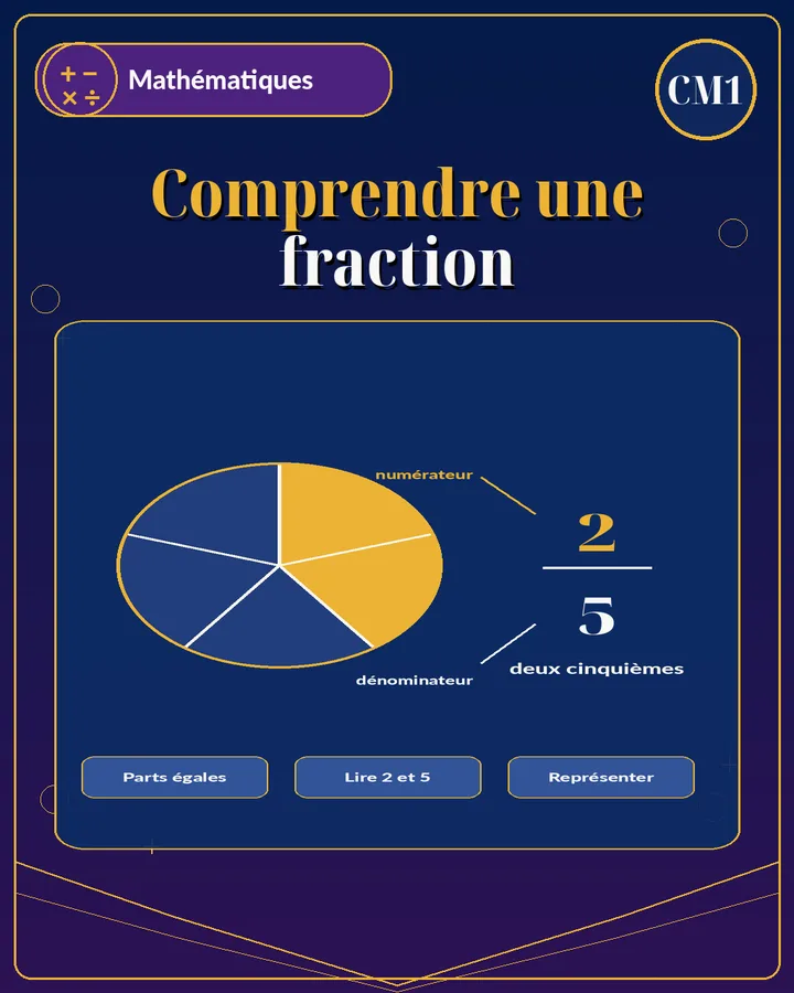 Visuel de la fiche : Comprendre une fraction