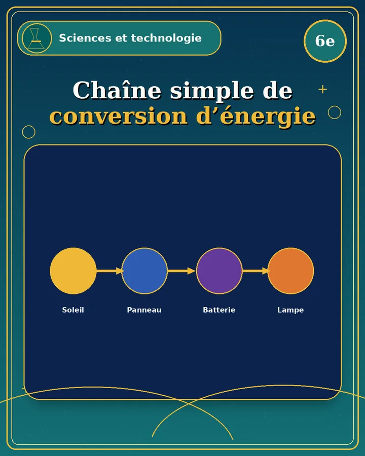 Visuel de la fiche : Chaîne simple de conversion d’énergie