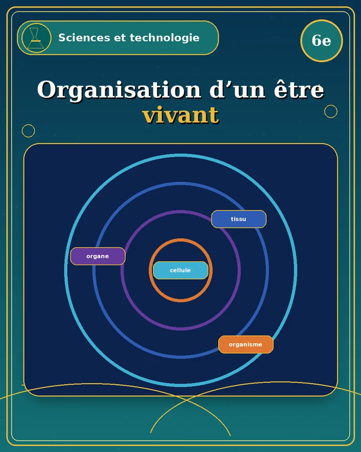 Visuel de la fiche : Organisation d’un être vivant