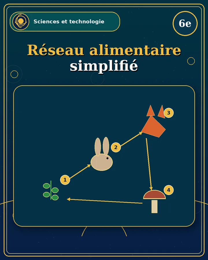 Visuel de la fiche : Réseau alimentaire simplifié