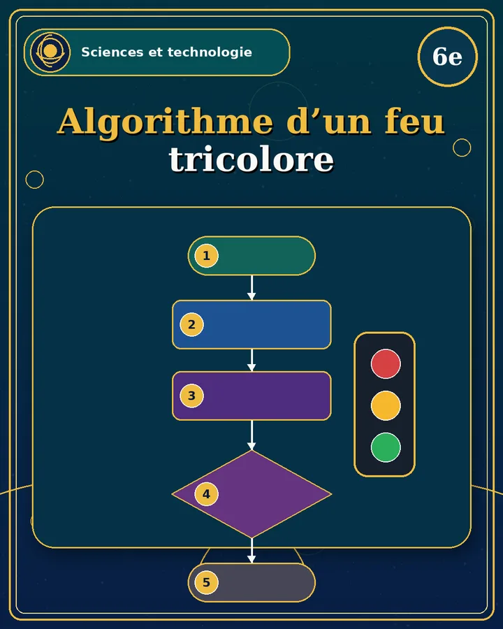 Visuel de la fiche : Algorithme d’un feu tricolore