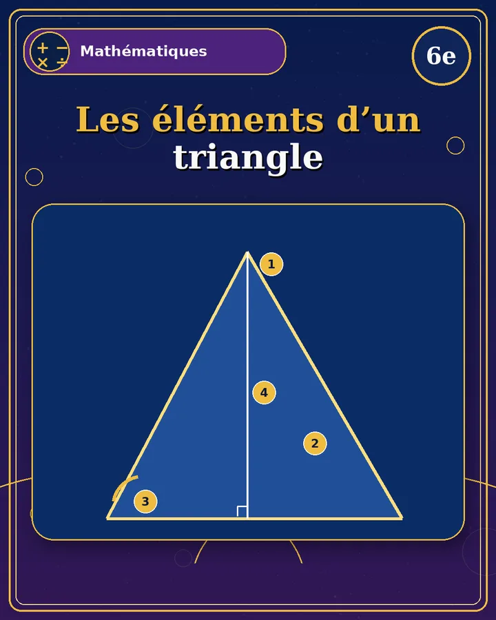 Visuel de la fiche : Les éléments d’un triangle