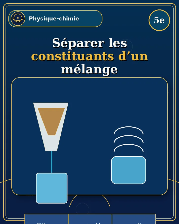 Visuel de la fiche : Séparer les constituants d’un mélange