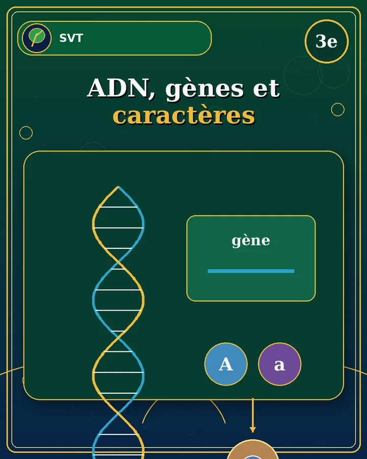 Visuel de la fiche : ADN, gènes et caractères