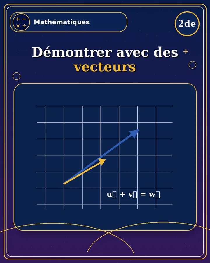 Visuel de la fiche : Démontrer avec des vecteurs