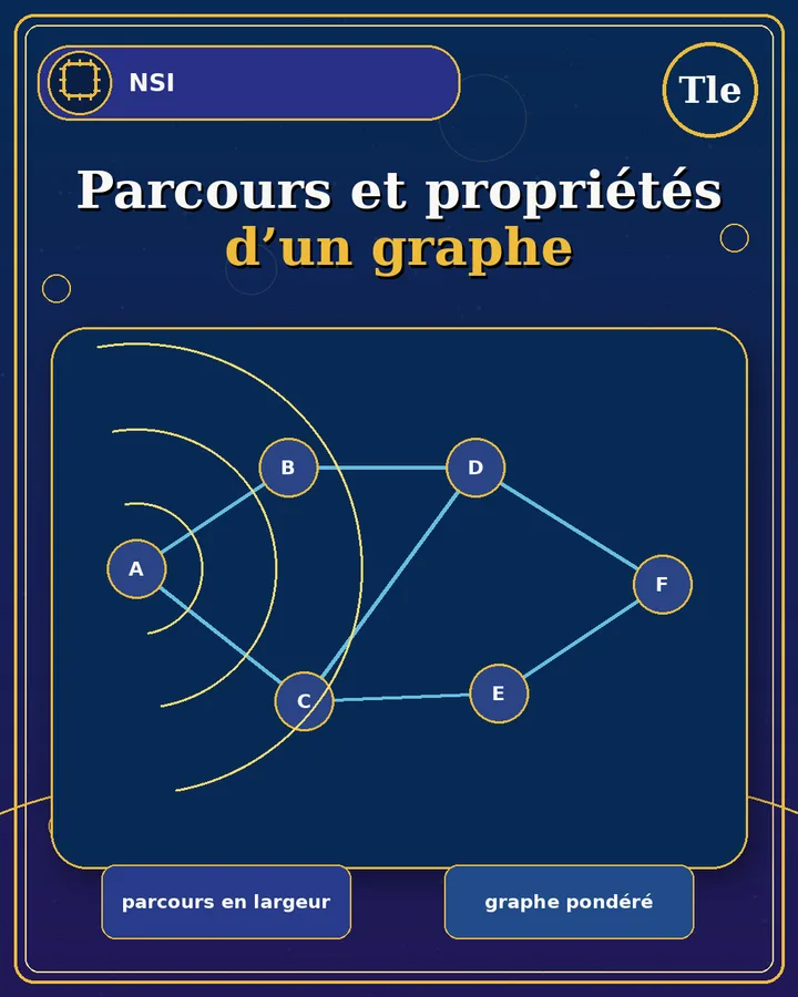 Visuel de la fiche : Parcours et propriétés d’un graphe