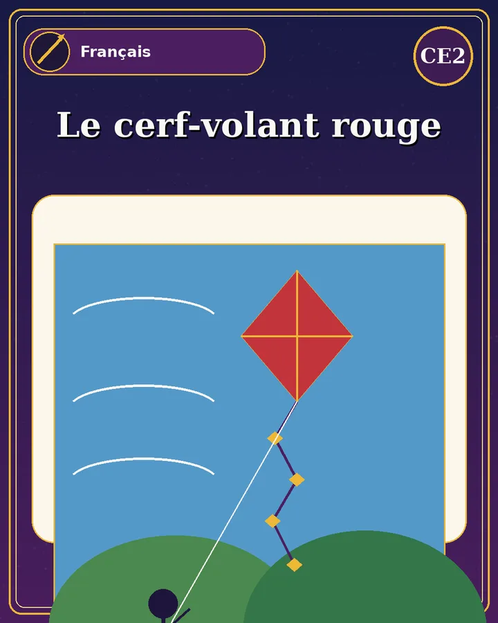 Visuel de la fiche : Le cerf-volant rouge