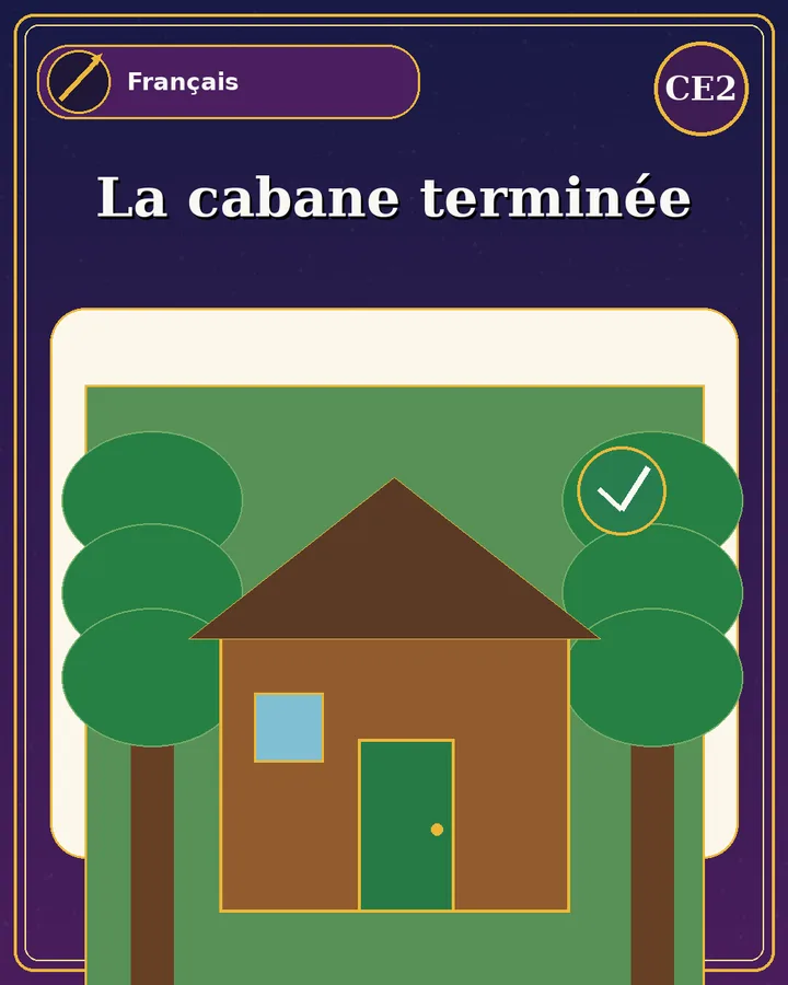 Visuel de la fiche : La cabane terminée